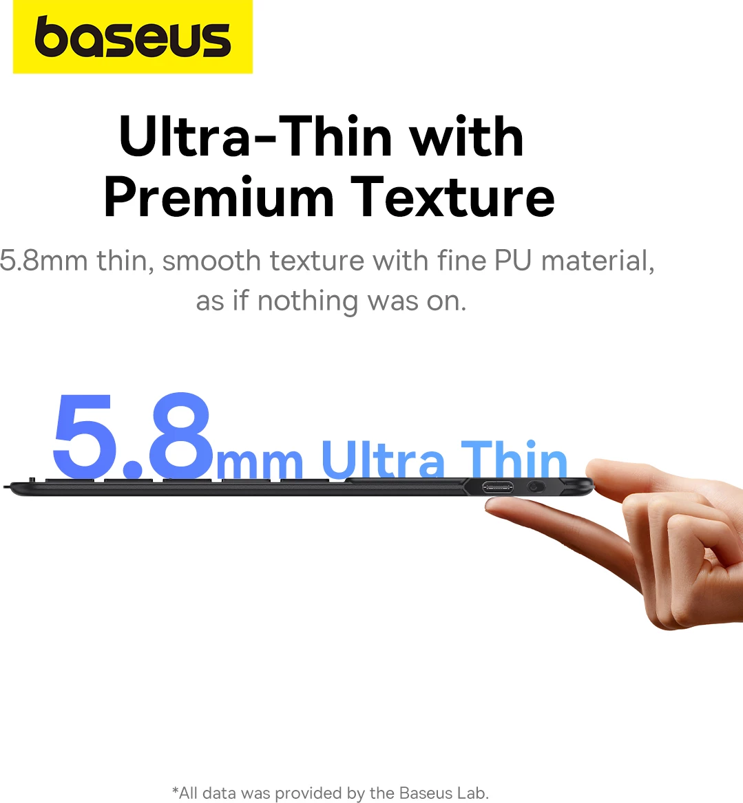 Mbështjellës me tastierë Baseus Brilliance Series për iPad 10.2'' (2019/2020/2021), me USB-C kabllo, e zezë