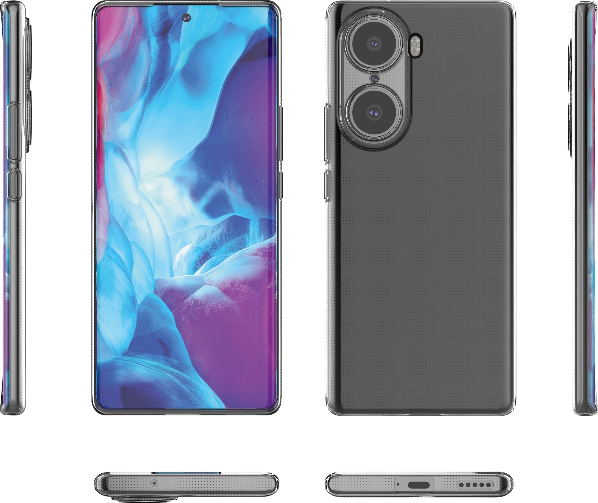 Mbështjellës Hurtel Ultra Clear 0.5mm për Honor 60 Pro, Transparent