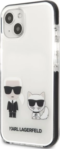 Mbështjellës Karl Lagerfeld KLHCP13STPEKCW për iPhone 13 mini 5.4", Hardcase, i bardhë