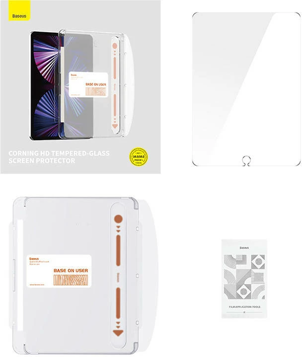 Xham i temperuar Baseus Corning 0.4mm për iPad 10.2"/Air3 10.5"