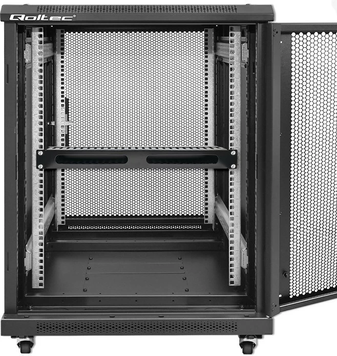 Organizues kabllosh për rack 19", Qoltec 54514, 24 porta, 1U, i zi