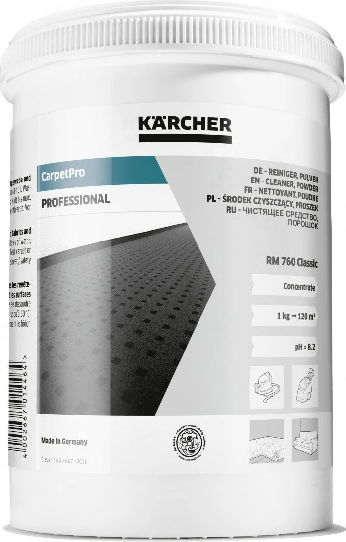 Pluhur pastrimi për tepihë Karcher CarpetPro RM 760 Classic, 800g, i bardhë