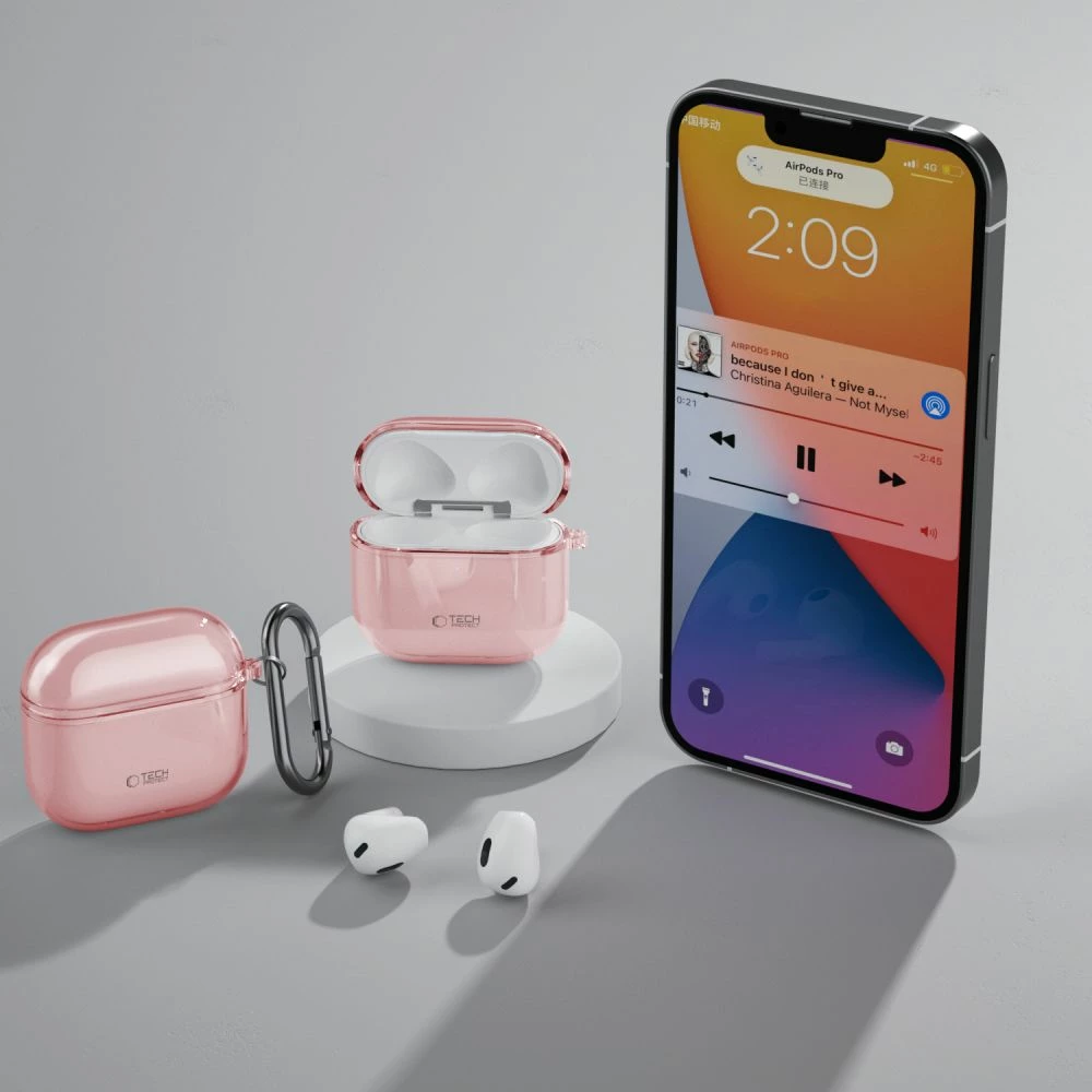 Mbështjellës Tech-Protect FlexAir për AirPods 4, Rozë