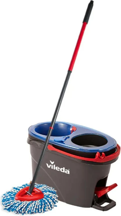 Mop Vileda H2Pro Spin me kovë dy dhoma, 178332, zi/blu/kuqe