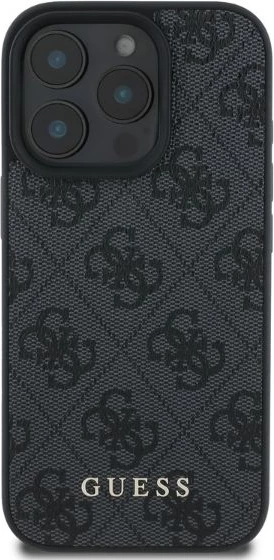 Mbështjellës Guess 4G Classic për iPhone 16 Pro Max, i zi