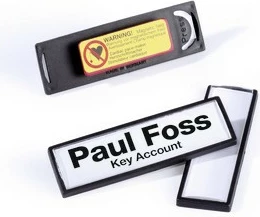 Emërtues magnetik Durable Clip-Card 17x67mm 25 copë, zi