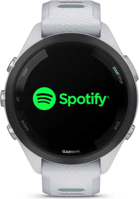 Smartwatch Garmin Forerunner® 265S Black Bezel, Stone White Case, Stone White/Neotropical Silicone Strap, 42 mm