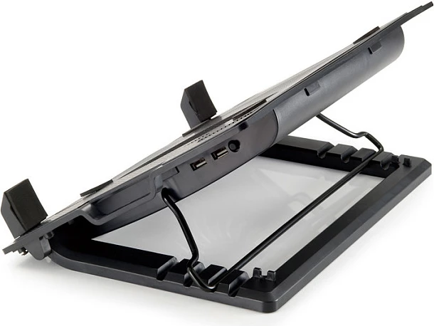 Mbajtëse ftohëse laptopi Conceptronic 1-Fan, USB-A 2.0, deri 17 inç, e zezë
