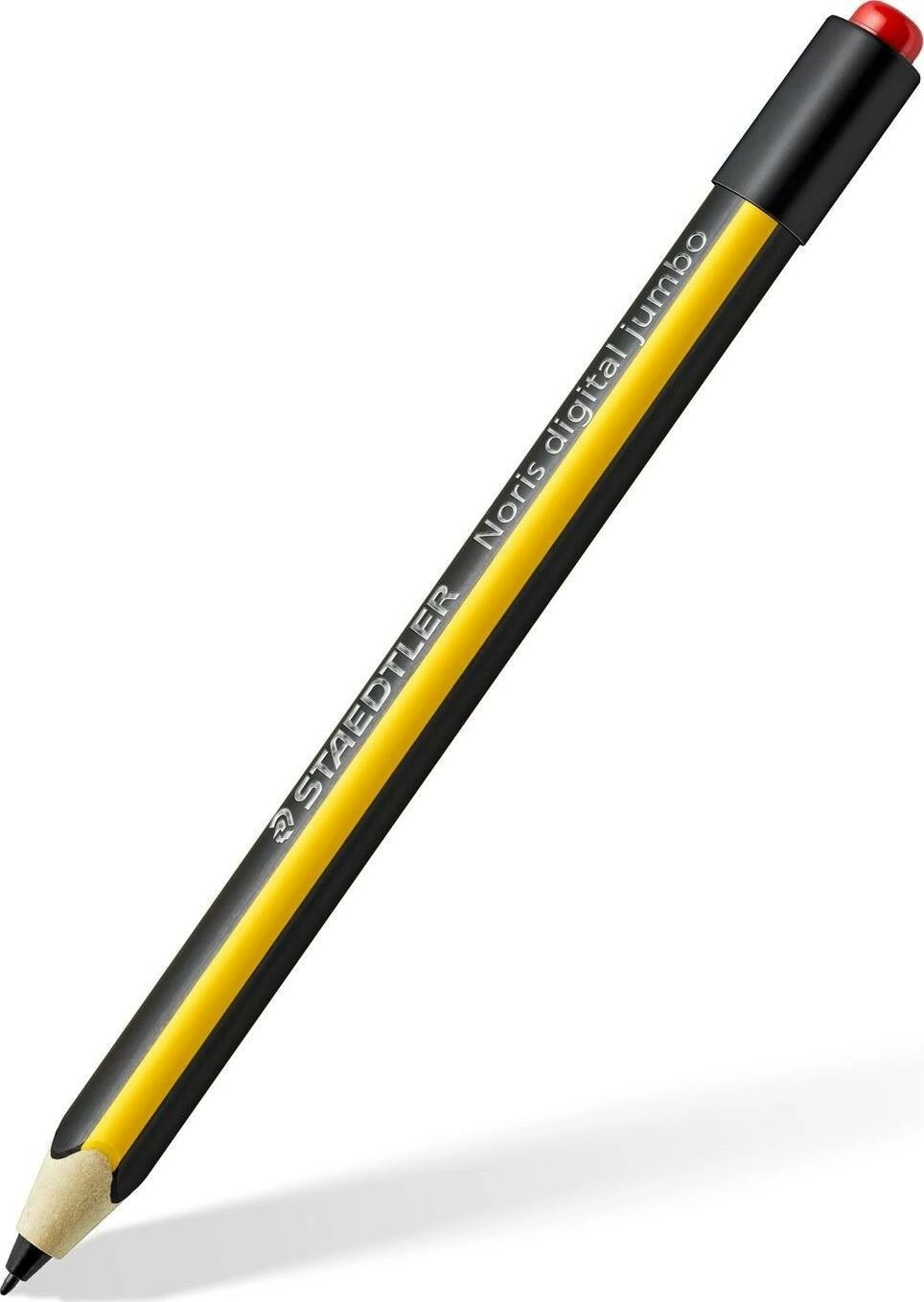 Stylus Staedtler Noris Digital Jumbo, EMR, majë 0.7 mm, 4096 nivele presioni, me gomë digjitale, verdhë/zi