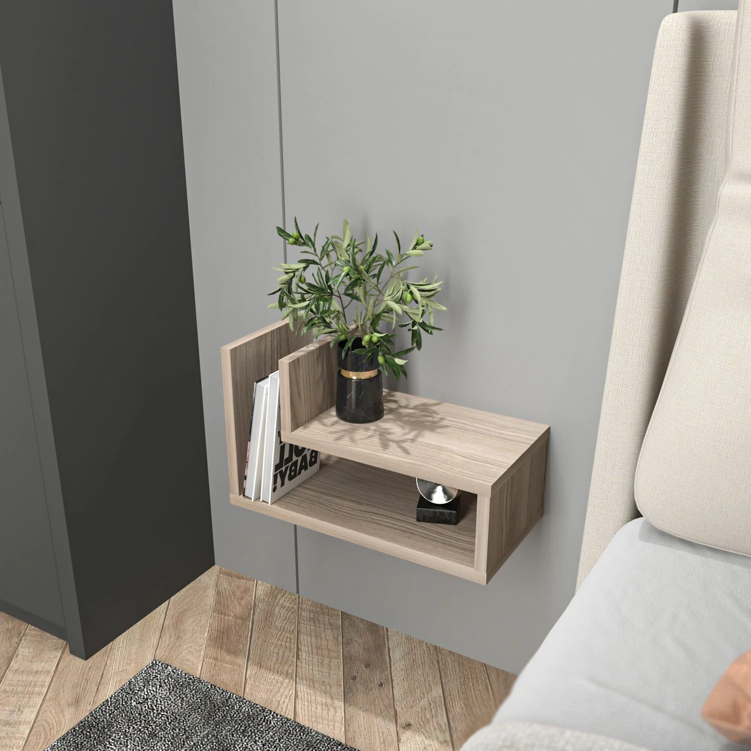 Komodinë nate Skye Decor, ngjyrë Cordoba, Lara