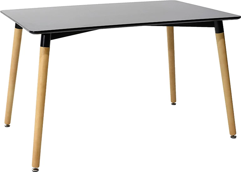 Tavolinë ngrënie Natali MDF, sipërfaqe e zezë, 150x80x75cm