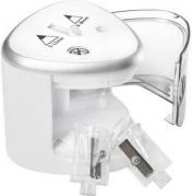 Mprehës elektrik lapsash GENIE PS 120, me bateri AA, transparent/bardhë