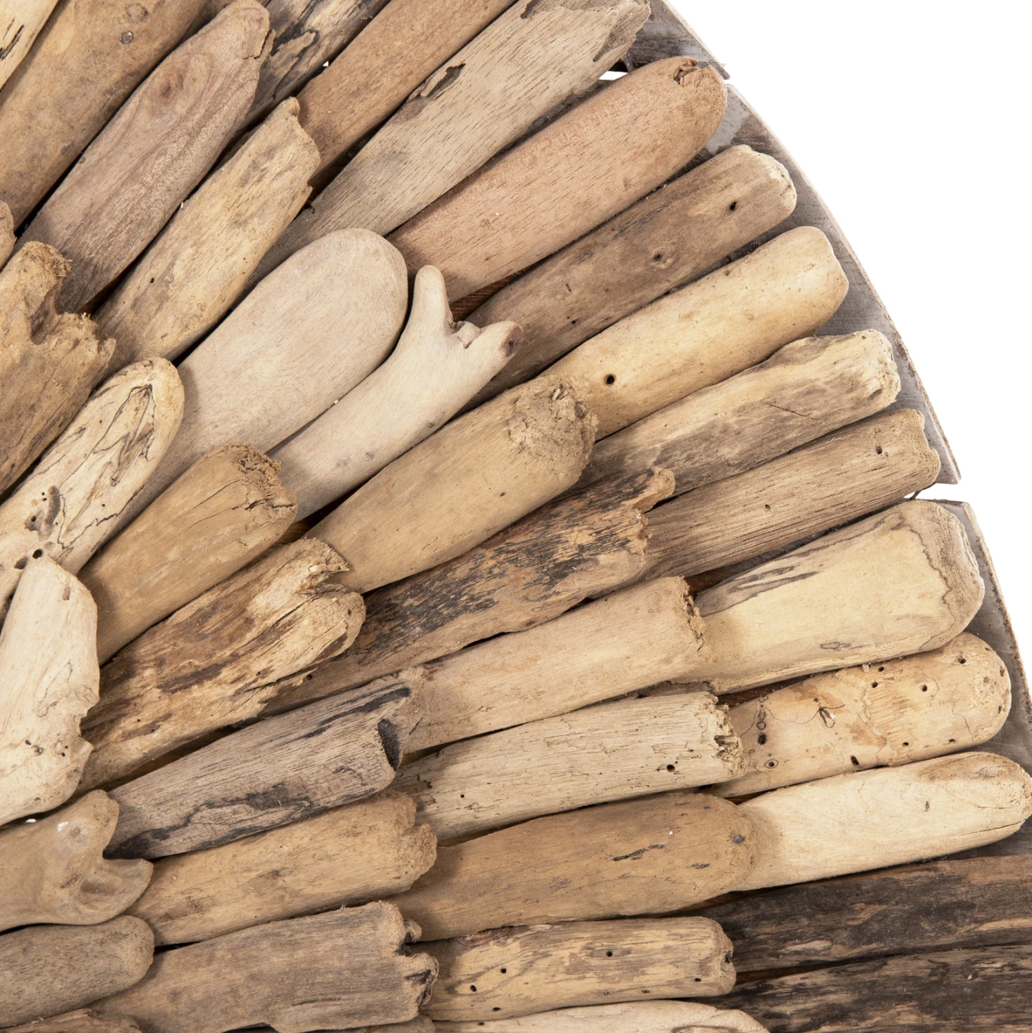 Dekorim muri i rrumbullakët CHIIKI FH4300 dru i lundruar natyral Φ98 cm