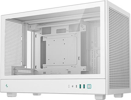 Kasë DeepCool CH260, Micro Tower, micro ATX/Mini-ITX, xham i temperuar, e bardhë