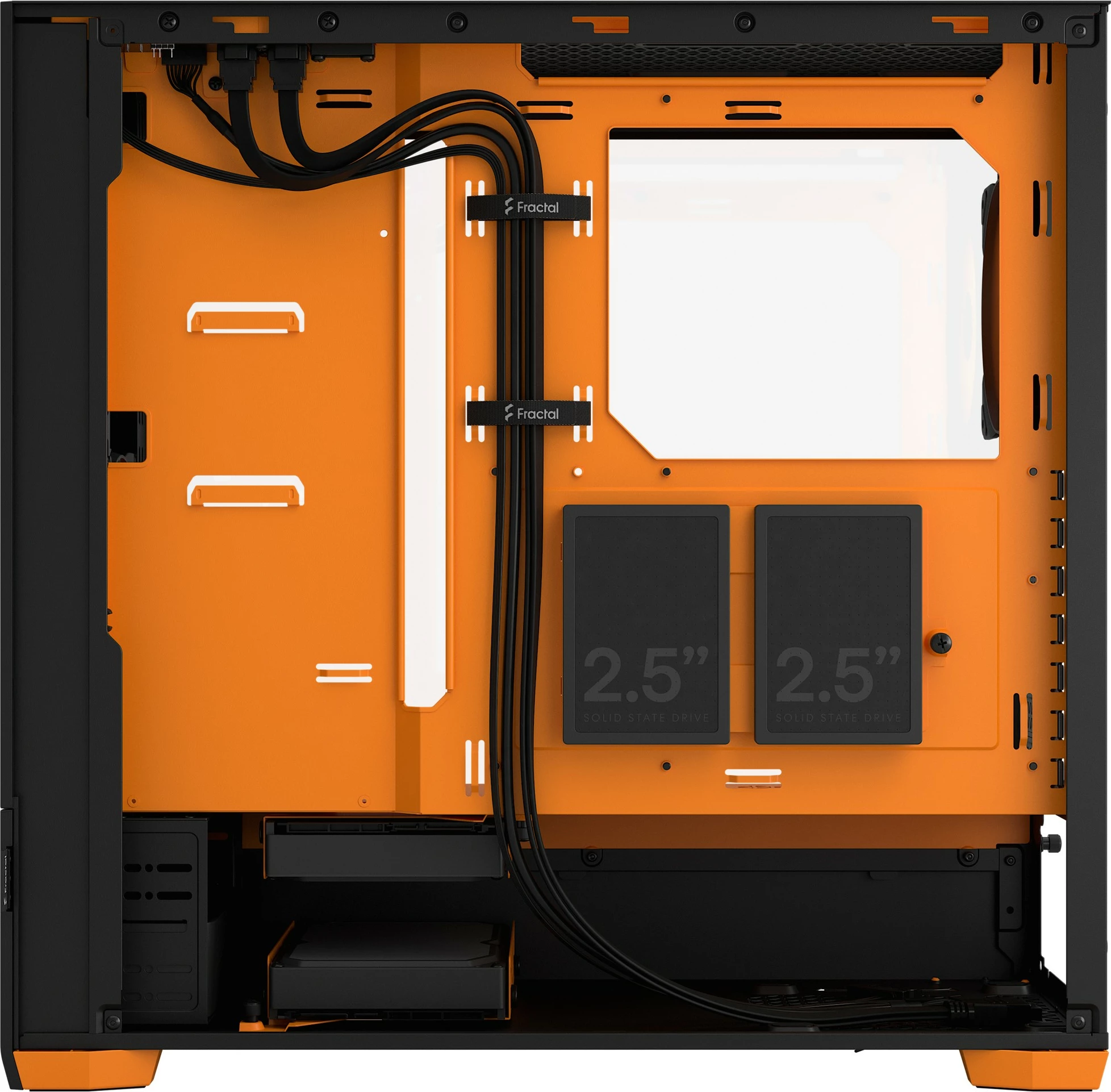 Kasë Fractal Design Pop Air RGB Orange Core TG Clear Tint, midi tower, xham i temperuar, RGB, e zezë/portokalli