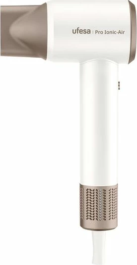 Tharëse flokësh UFESA Pro Ionic-Air 60305935, 1600 W, jonike, 2 shpejtësi/2 temperatura + ajër i ftohtë, e bardhë, set me koncentrator + difuzor + çantë