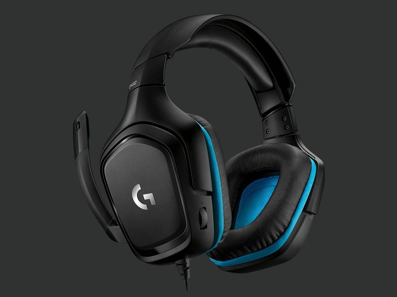 Kufje gaming Logitech G432 (981-000770), 7.1, me kabllo, 3.5mm/USB, zi me detaje blu