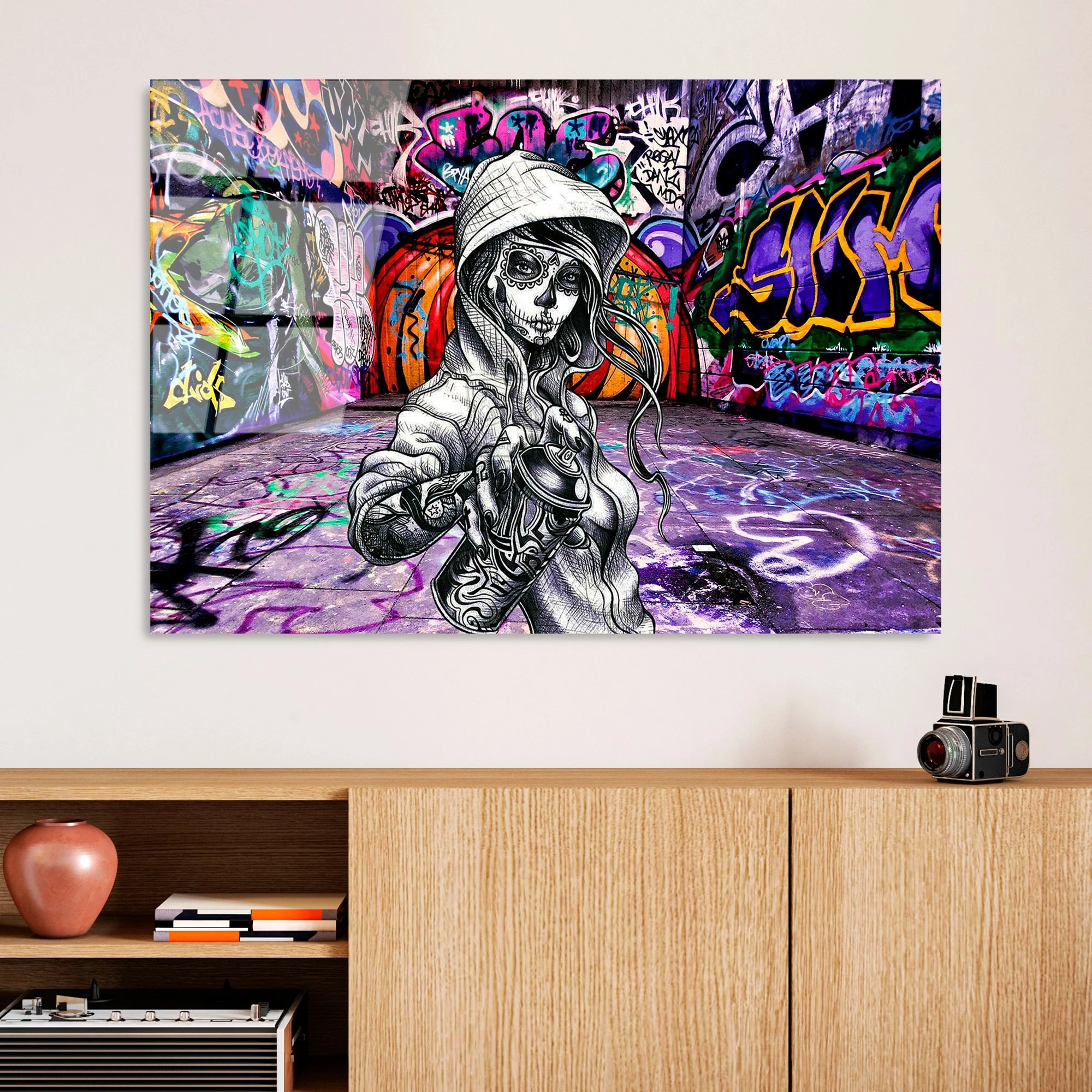 Pikturë dekorative prej xhami të temperuar Wallity, UV-786, 70x100cm