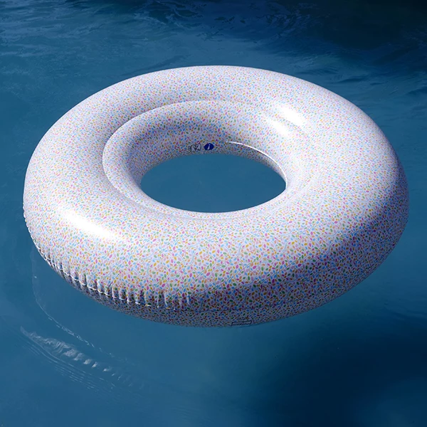 Unazë noti inflatabël Desjoyaux SWIM RING LIBERTY, Ø jashtme 110 cm / Ø brendshme 45 cm, e bardhë me pattern Liberty