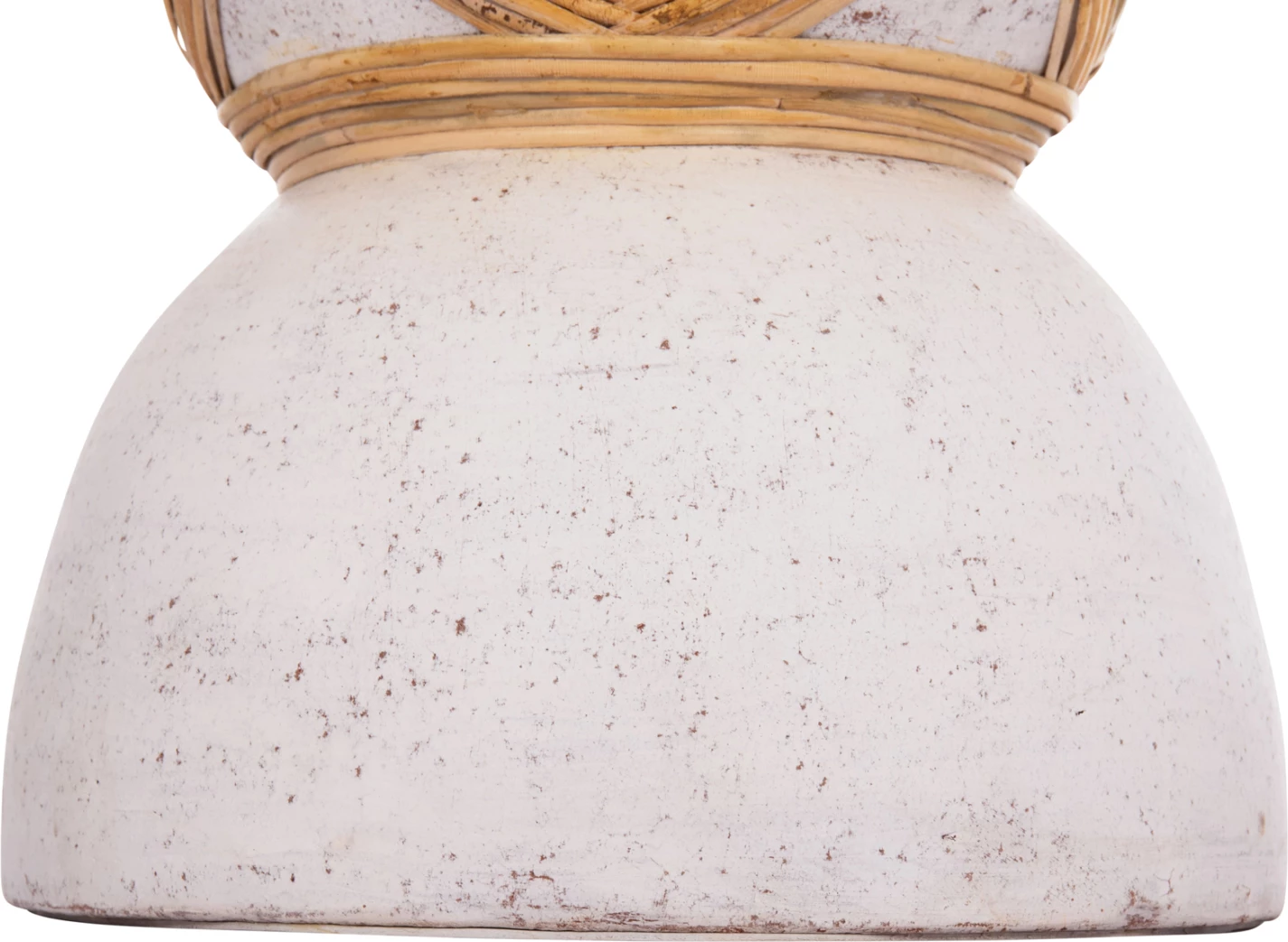 Vazo dekorative për dysheme MAYNARD, fibër-cement, e bardhë, ratan, FH4672.02L, 32x62.5cm