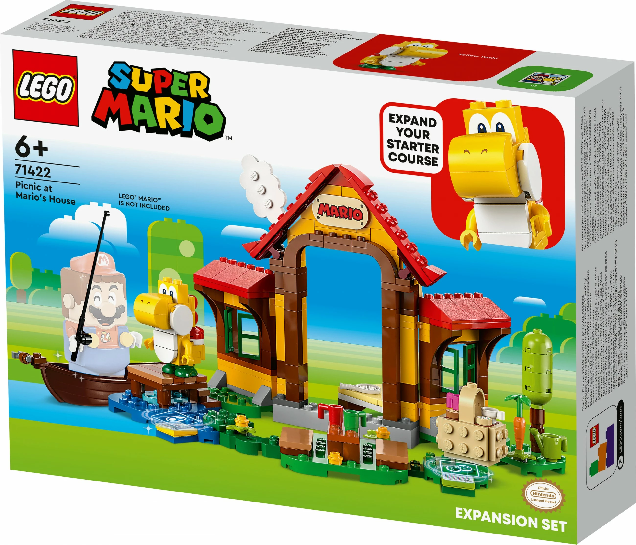 Set ndërtimi LEGO Super Mario, Picnic te Shtëpia e Marios, 259 copë, Multingjyrësh