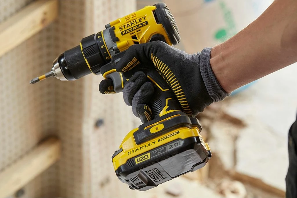 Trapan me bateri (impact) Stanley Fatmax FMCD721B 18V, brushless, 80 Nm, mandrinë 13 mm, pa bateri/pa karikues, verdhë/zezë