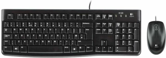 Set tastierë + Maus LOGITECH MK120 (920-002549), USB, i lidhur me kabllo, layout slloven, e zezë