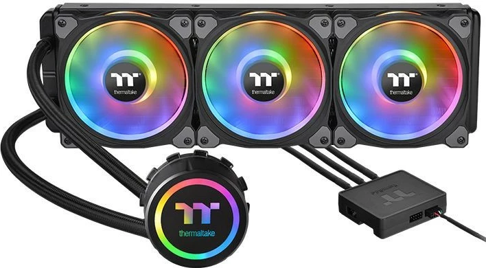 Ftohës uji për procesor Thermaltake Floe DX RGB 360, 3 ventilatorë, RGB, i zi