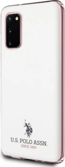 Mbështjellës U.S. Polo Assn. USHCS62TPUWH Shiny për Samsung Galaxy S20, Bardhë
