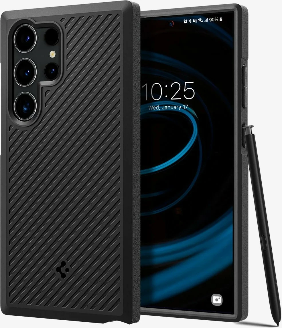 Mbështjellës për Samsung Galaxy S23 Ultra Spigen Core Armor, i zi