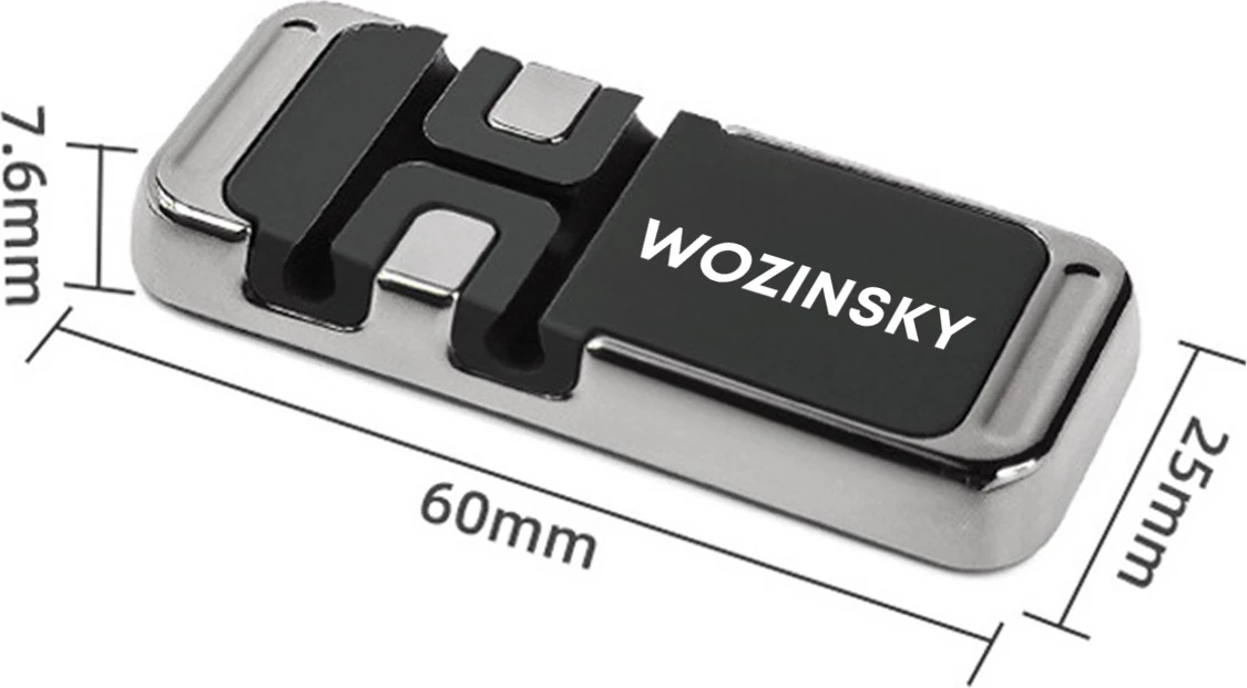 Mbajtës magnetik për telefon Wozinsky WMCDO-B1 me organizues kabllosh, i zi