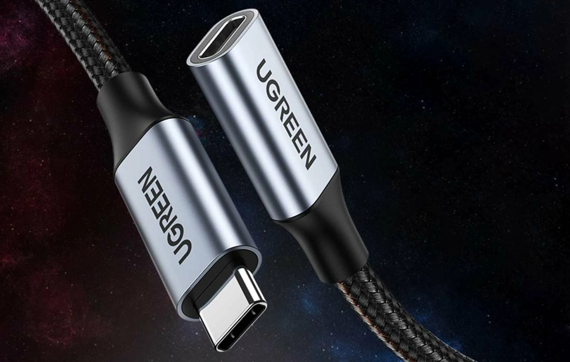 Kabllo zgjatues USB-C në USB-C Ugreen 80810B, 0.5 m, Thunderbolt 3, 10 Gbps, 100 W PD, zi