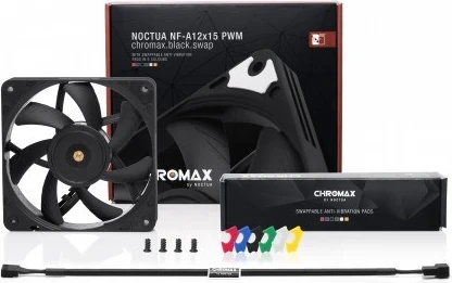 Ftohës Noctua NF-A12X15 PWM CH.BK.S, 12cm, i zi 