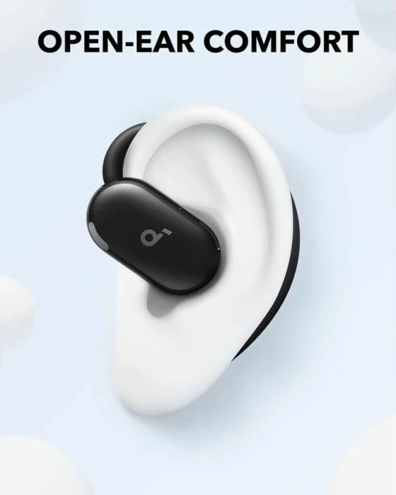 Kufje wireless Anker Soundcore V20i A3876G21, Bluetooth 5.4, IP55, 8/36 orë, drita të personalizueshme, të bardha, set me kuti karikimi + kabllo USB-C