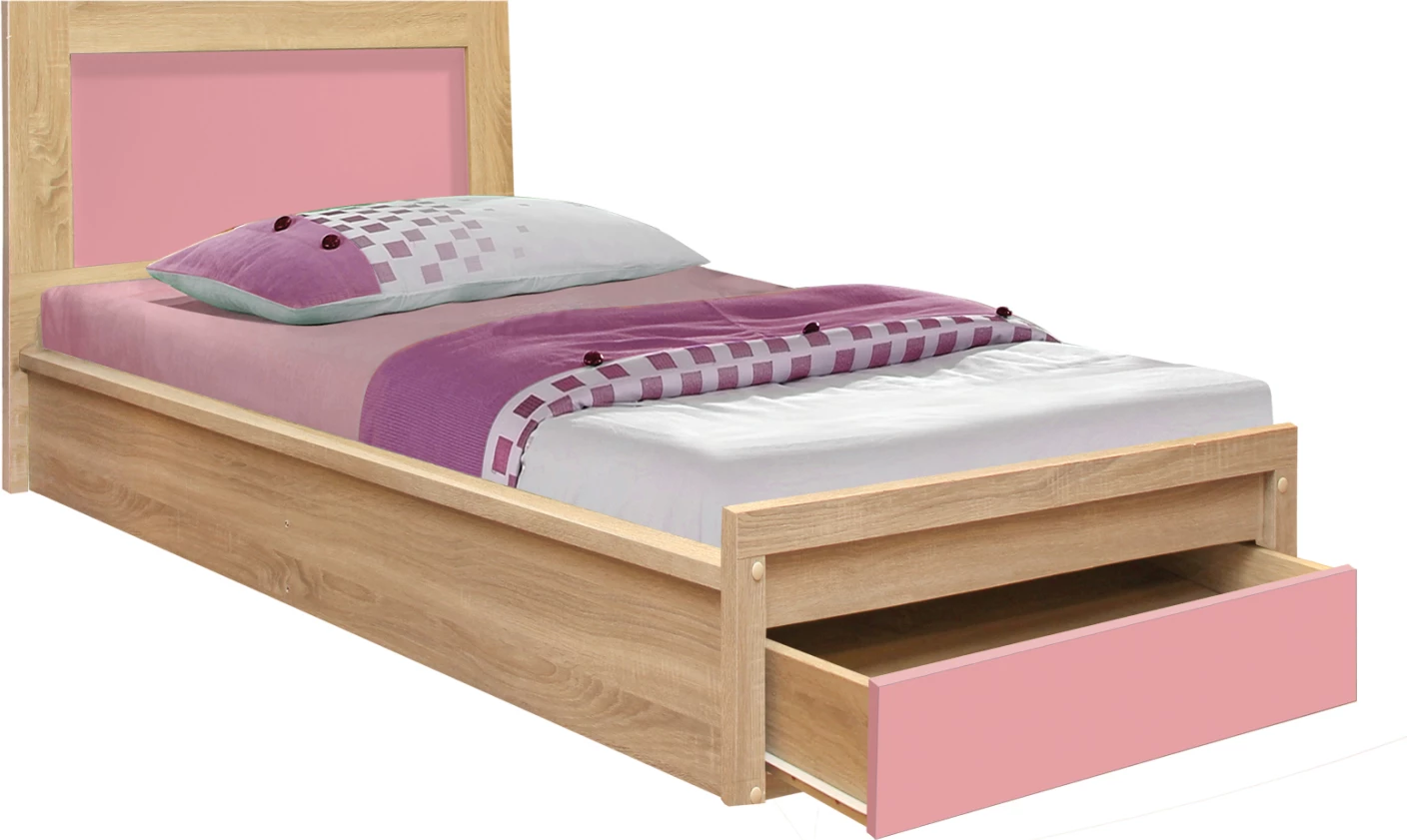 Krevat me sirtar Playroom FH330.02 Sonama-Rozë 90x190cm