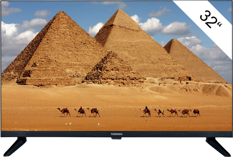 TV Tornado 32ES4301X 32" HD 1366x768 3x HDMI 2x USB e zezë