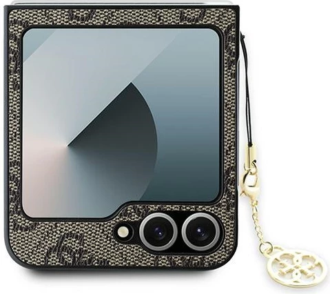 Mbështjellës Guess 4G Charm për Samsung Galaxy Z Flip 6, Kafe