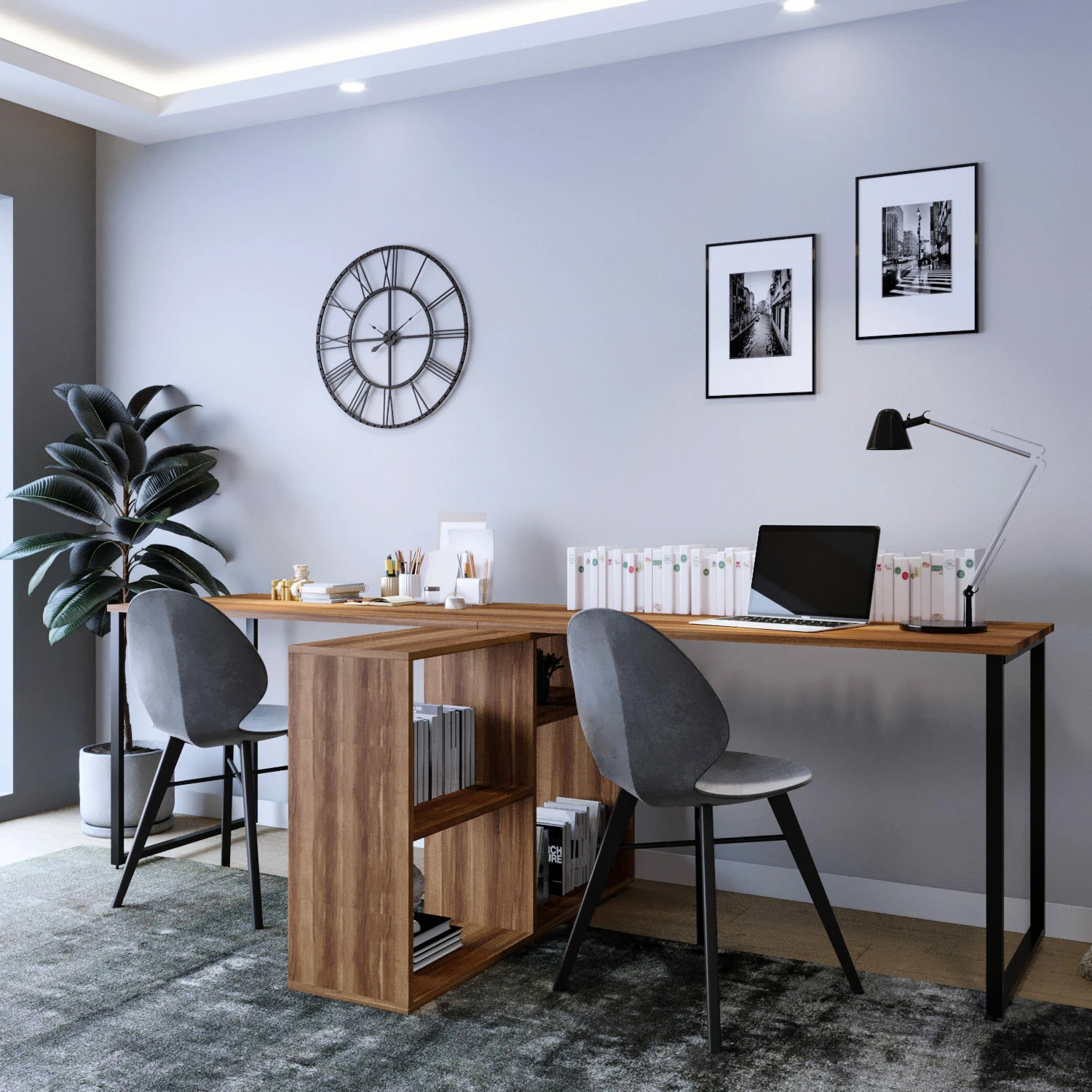 Tavolinë studimi Skye Decor, ngjyrë arre, London - L208