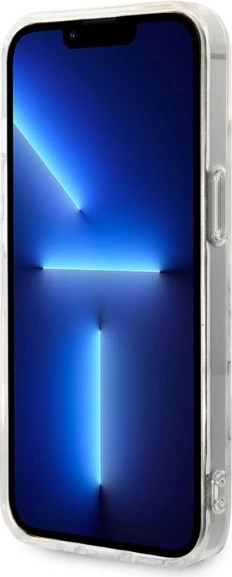 Set mbështjellës Guess Marble Collection me karikues wireless MagSafe për iPhone 14 6.1", Bardhë