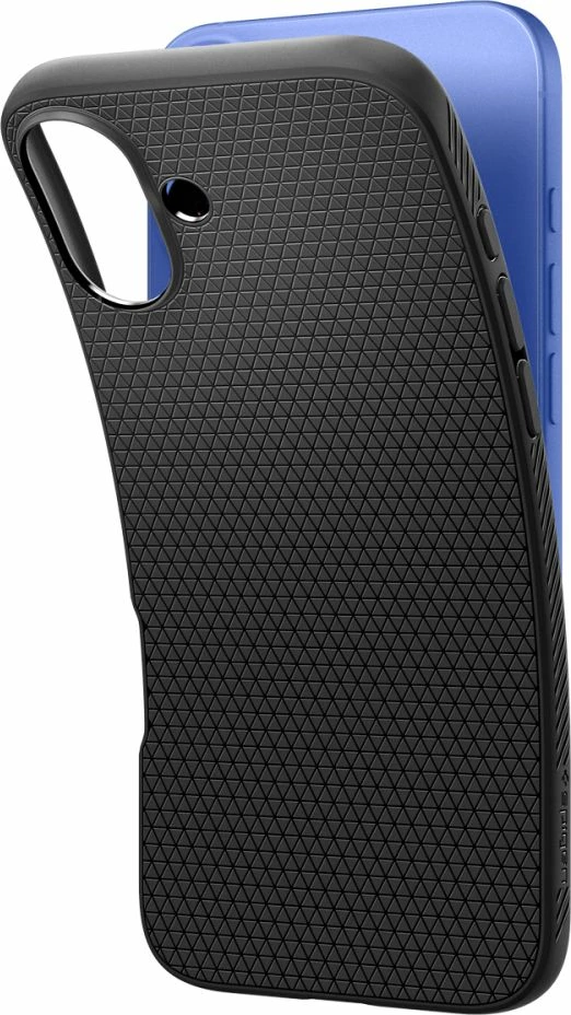 Mbështjellës Spigen Liquid Air për iPhone 16, i zi