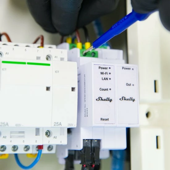 Relais Shelly Pro 3EM-3CT63 WLAN LAN, matës energjie, DIN-Rail