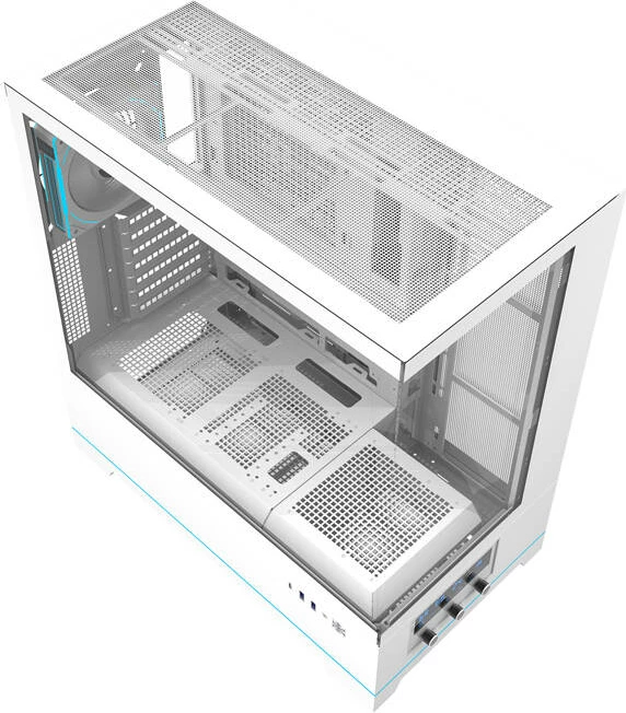 Kasë Darkflash DY451 PRO, midi tower, ARGB, 1 ventilator, e bardhë