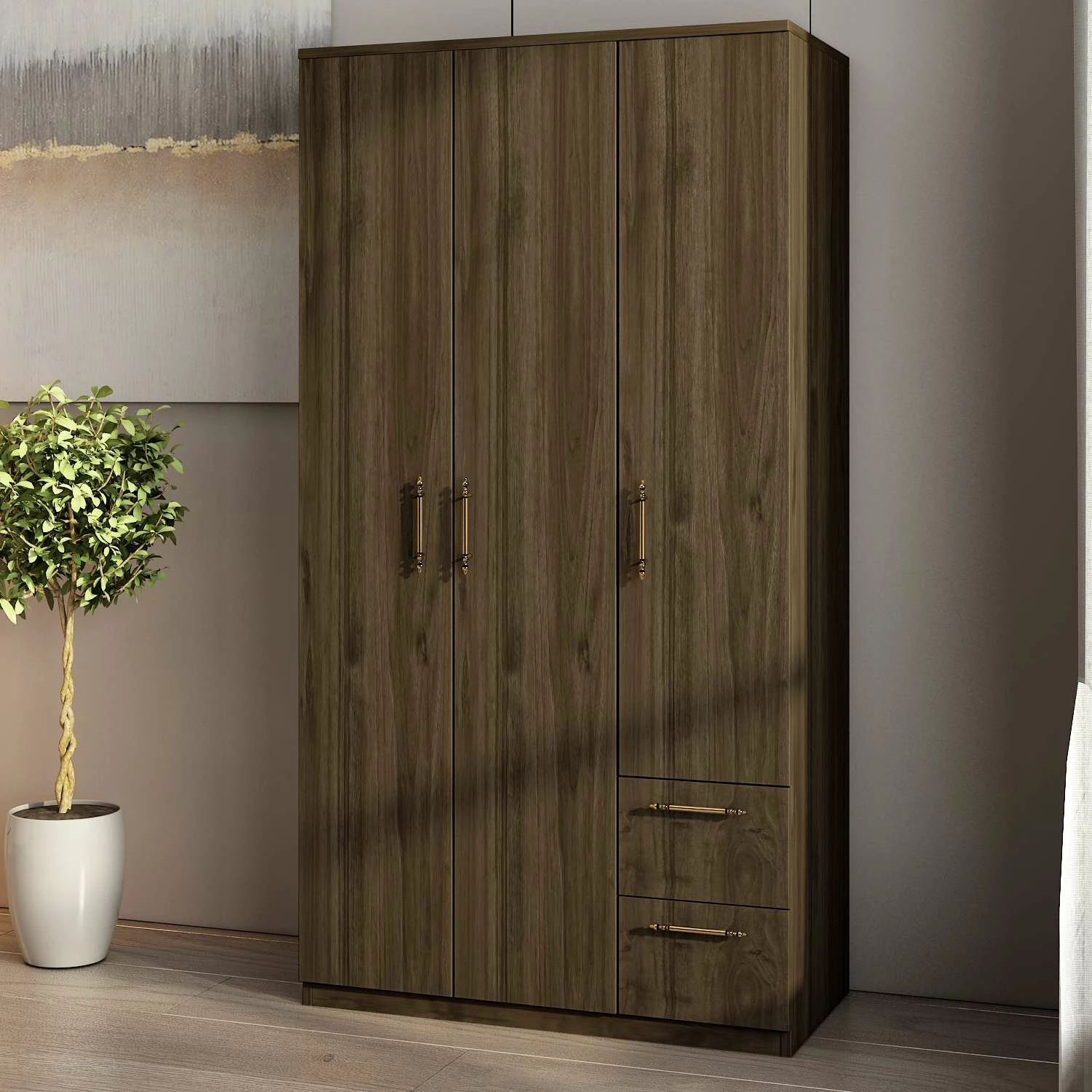 Dollap Merlin, ngjyrë arre, Skye Decor