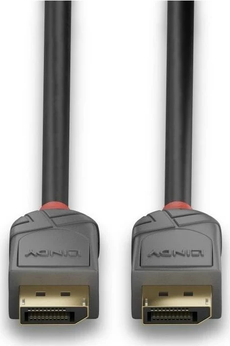 Kabëll DisplayPort Lindy Anthra Line 8K UHD, 1m, i zi