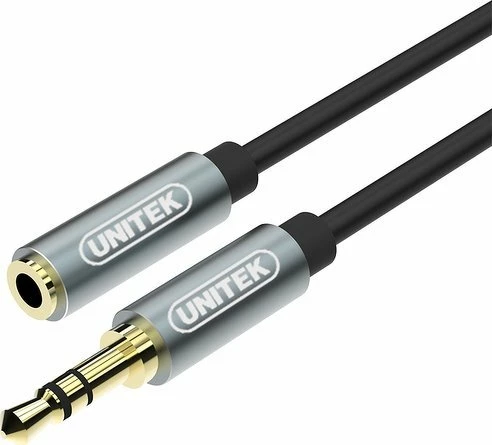Kabl audio 3.5mm Jack Unitek Y-C932ABK 1m argjendtë