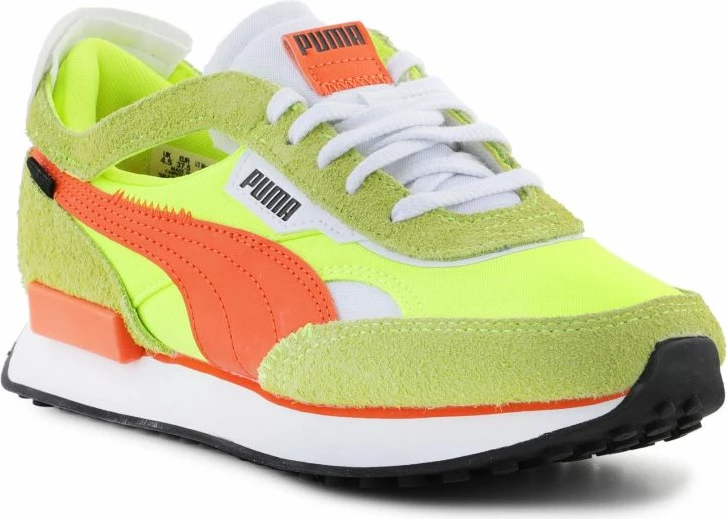 Atlete për femra Puma, modeli Future Rider Cut-Out Vintage, me ngjyra të kuqe dhe të verdha