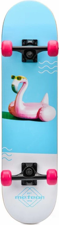 Skateboard Meteor, uniseks, Flamingo