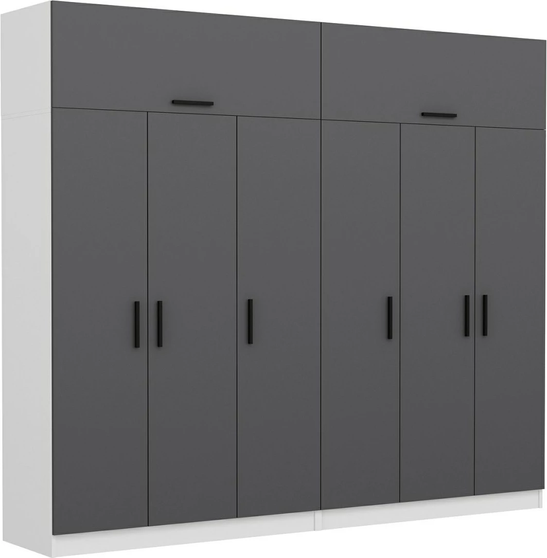 Dollap i madh për dhomë gjumi, ngjyrë antracit, Skye Decor, Kale - 5240