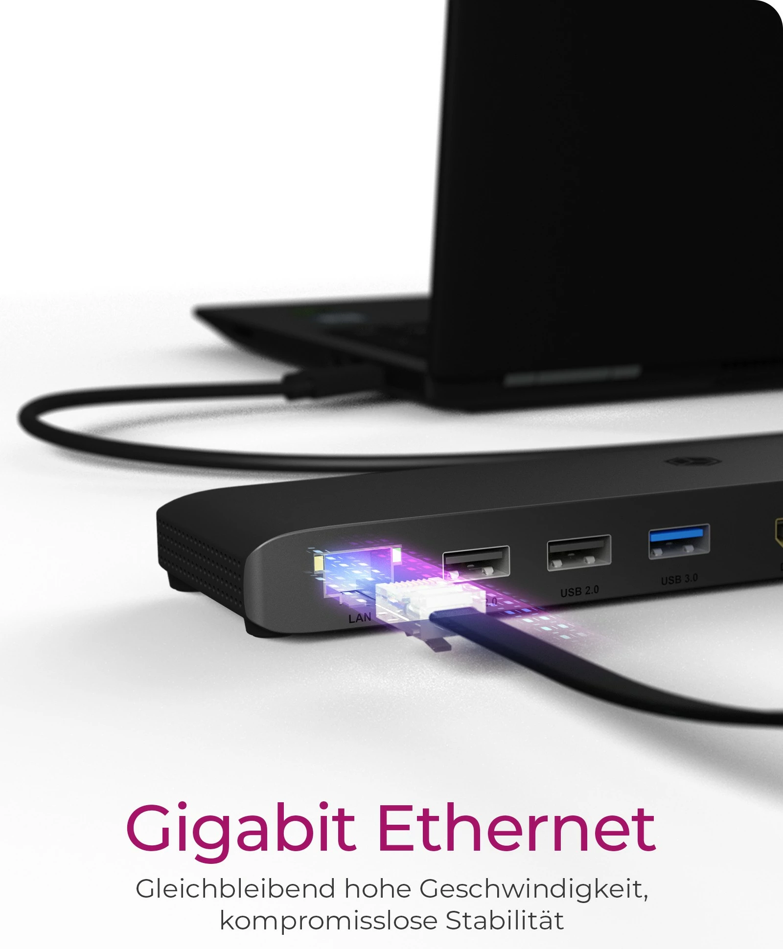 DockingStation RaidSonic ICY BOX 11-in-1, USB 3.2 Gen 2, 100 W, e zezë