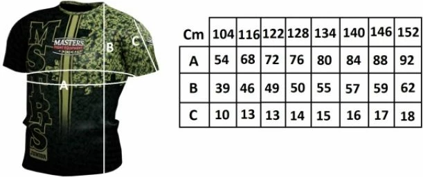 Maicë për fëmijë Masters, e zezë